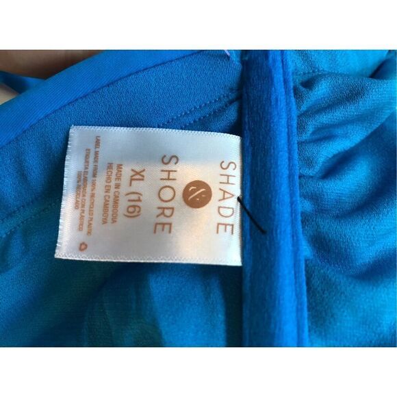Shade & Shore Women’s Blue One Piece Swimsuit with Straps Size XL(16) - Picture 4 of 5